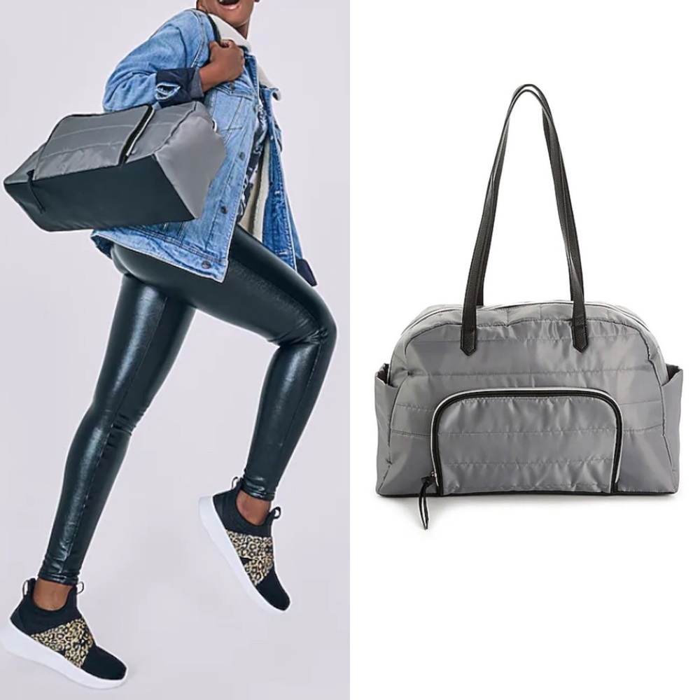 DSW Gray and Black Travel Bag
